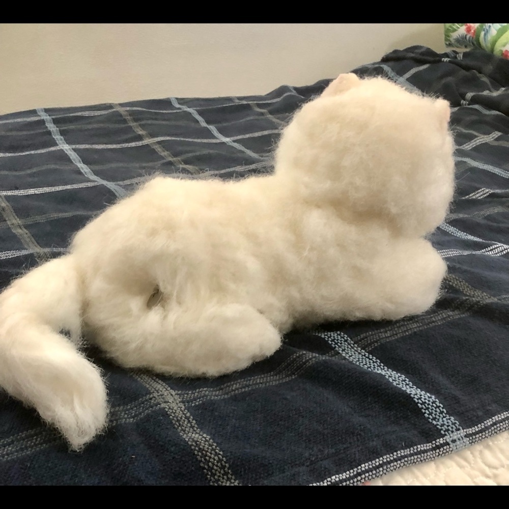 Stuffed animal cat with music box